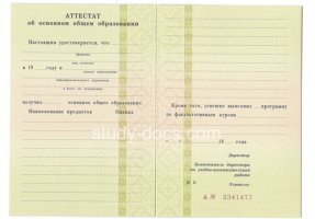 Аттестат за 9 класс 1995-2006 в Копейске
